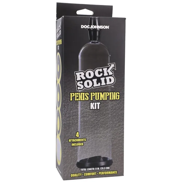 Doc Johnson Anal | Rock Solid - Penis Pumping Kit - Black/clear Doc Johnson Anal | Rock Solid - Penis Pumping Kit - Black/clear