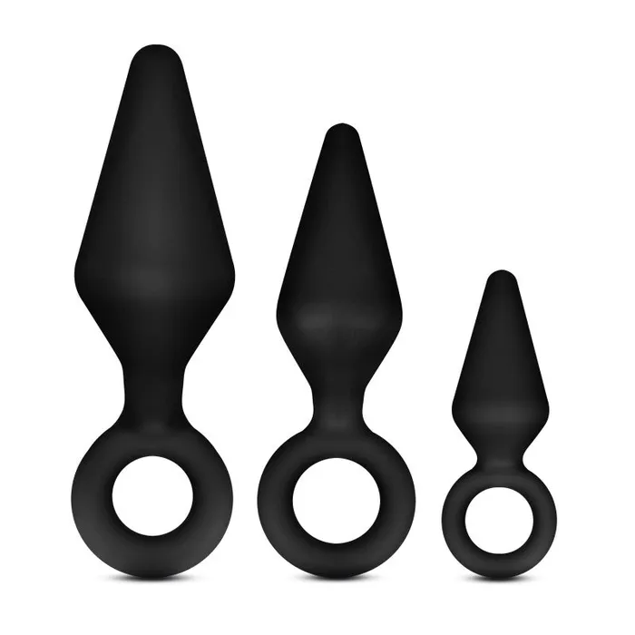 Anal Adventures Platinum Loop Plug Kit Black Butt Plugs Set of 3 Sizes Blush Novelties Anal Anal Adventures Platinum Loop Plug Kit Black Butt Plugs Set of 3 Sizes Blush Novelties Anal