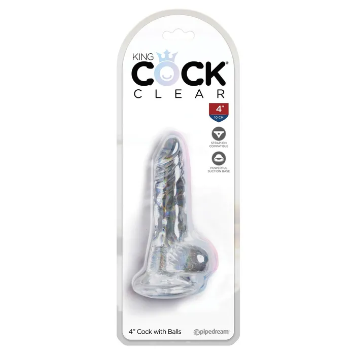 King Cock Clear 4 Cock With Balls Pipedream Dildos