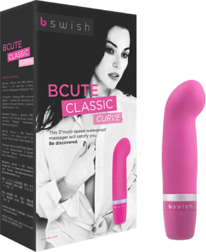 B Swish BCUTE Classic Curve Multi Speed Vibrator Pleasure Toy by Bswish Rose Pink Vibrators B Swish BCUTE Classic Curve Multi Speed Vibrator Pleasure Toy by Bswish Rose Pink Vibrators