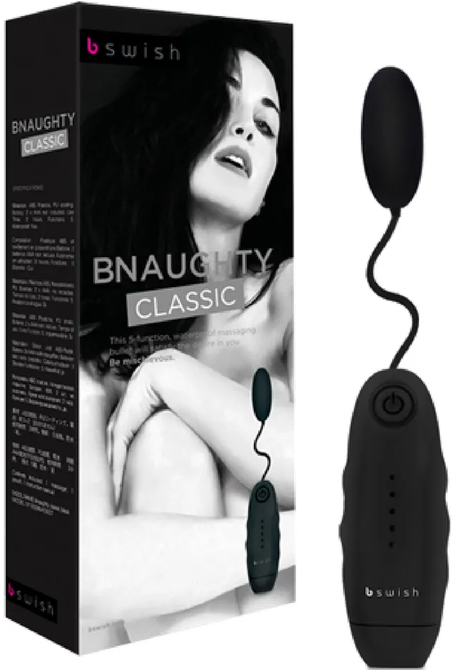 B Swish BNAUGHTY Classic Multi Function Vibrator Sex Pleasure Toy by Bswish Black Black Vibrators B Swish BNAUGHTY Classic Multi Function Vibrator Sex Pleasure Toy by Bswish Black Black Vibrators