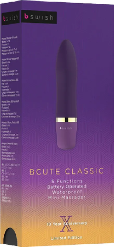 B Swish Vibrators BCUTE Classic Multi Speed Vibrator Pleasure Toy by Bswish 10 Year Anniversary Purple B Swish Vibrators BCUTE Classic Multi Speed Vibrator Pleasure Toy by Bswish 10 Year Anniversary Purple