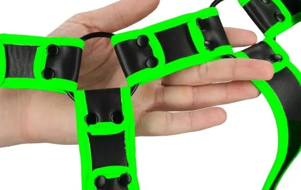 Ouch Bonded Leather Body Harness Glow in the Dark Shots Toys Female Sex Toys Ouch Bonded Leather Body Harness Glow in the Dark Shots Toys Female Sex Toys