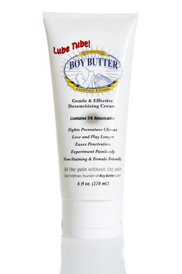 Vibrators Boy Butter Boy Butter Comfort Cream Desensitizing 6oz Lube Tube