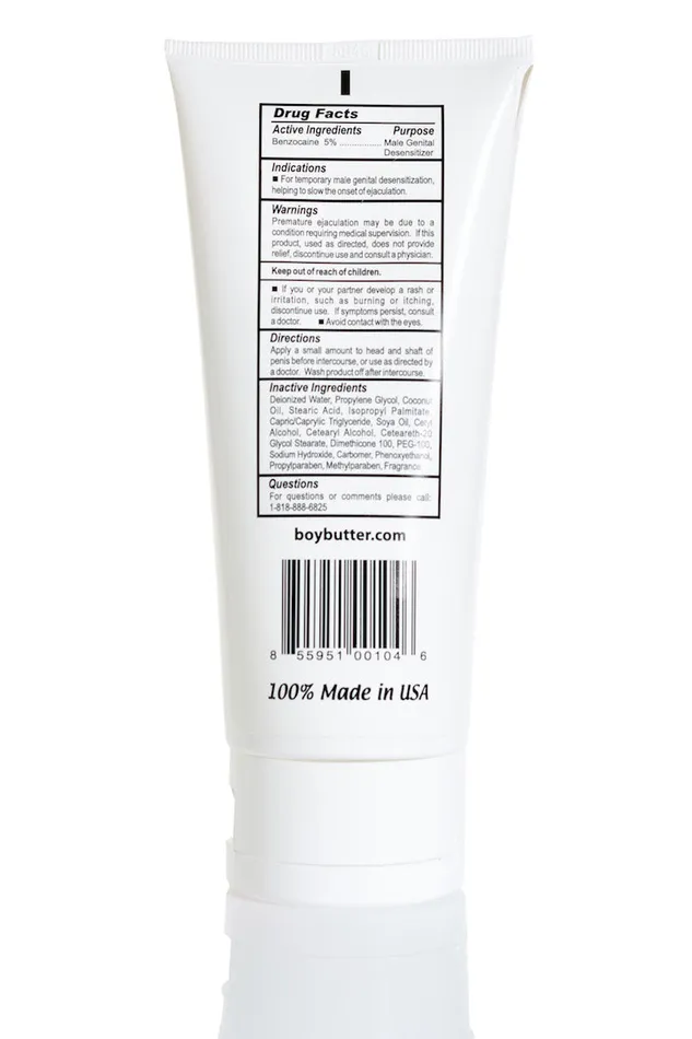 Vibrators Boy Butter Boy Butter Comfort Cream Desensitizing 6oz Lube Tube