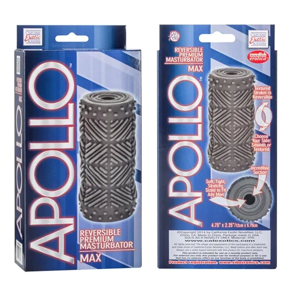 California Exotic Novelties Male Sex Toys Apollo Reversible Masturbator Max Gray