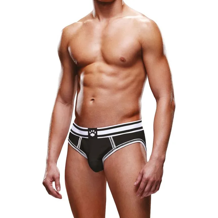 Prowler Open Back Brief BlackWhite Vibrant Vibes Australia Quality Sex Toys Great Prices Anal